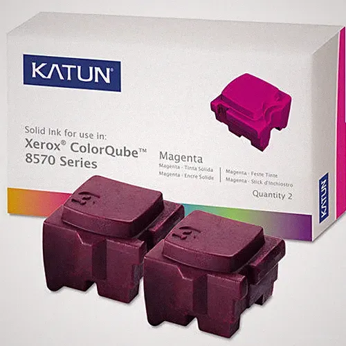 2 KATUN MAGENTA SOLID INK STICKS for XEROX COLOR QUBE 8570 108R00932