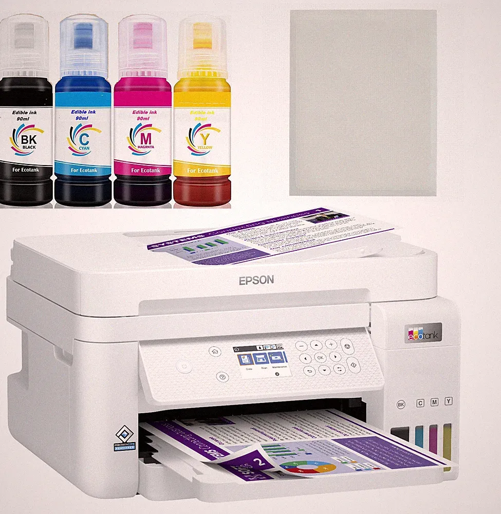 DIY Conversion edible Printer Edible Paper Edible Ink Bottles Bundle