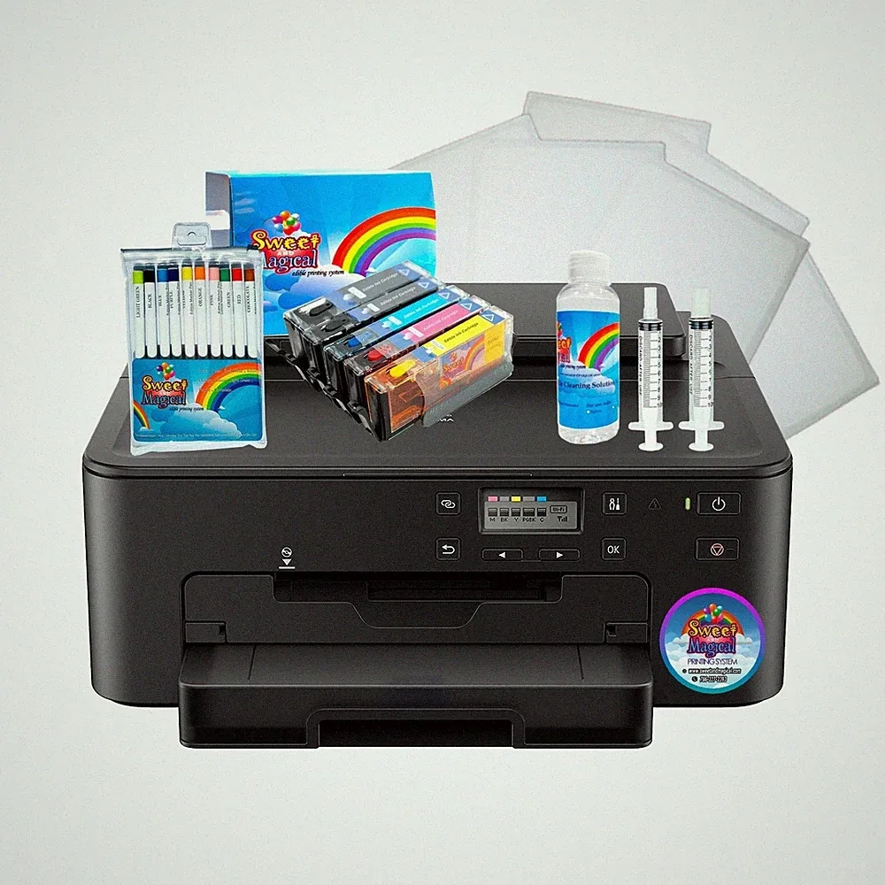 Edible Printer Bundle, 12 frosting,edible ink,markers&cleaners( 702A)