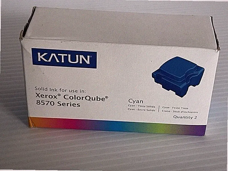 Katun 39395 Compatible 8570 Series Solid Ink Stick 2 Piece Cyan New Sealed