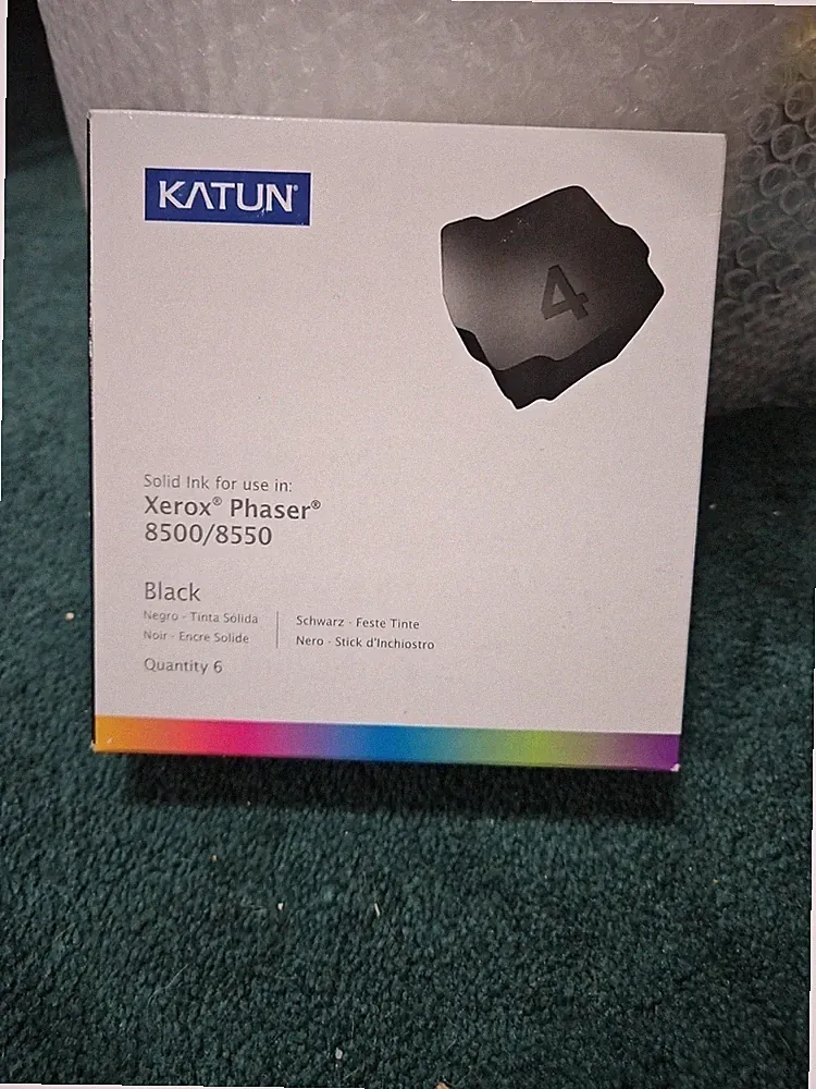 New Genuine Xerox 8500 8550 Black Solid Ink Cartridges In Box